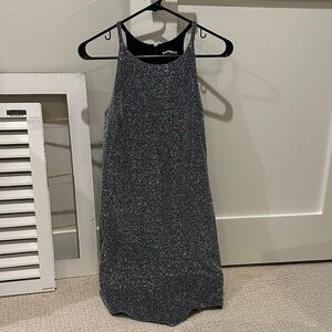Express Glittery / Metallic Charcoal Dress